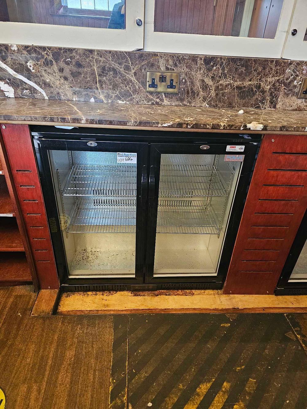 Lot 684: A Polar Refrigeration Commercial Double-Door Glass Front Under-Counter Back Bar Cooler