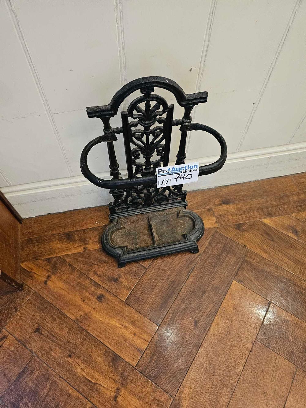 Lot 740: An English Victorian Cast Iron Umbrella Stand, circa 1880