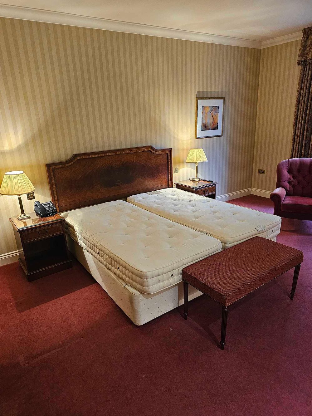 Lot 832: A Collection of Late 20th/Early 21st Century Regency Revival Style Burr Veneer Hotel Bedroom and Lounge Furniture