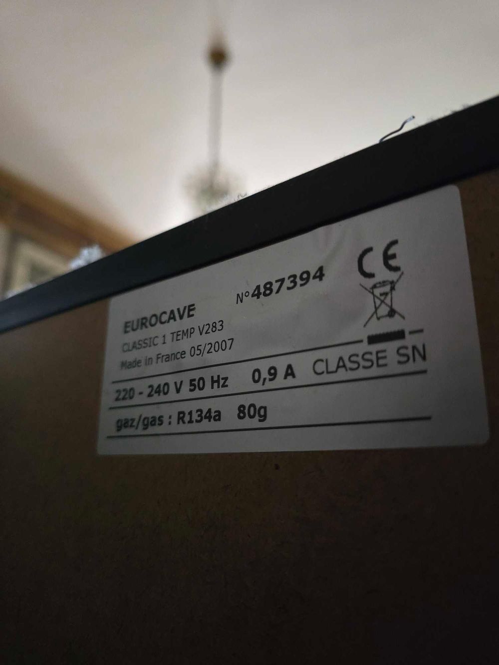 Lot 2024: EuroCave Classic 1 Temp V283 Wine Cellar, Manufactured 2007