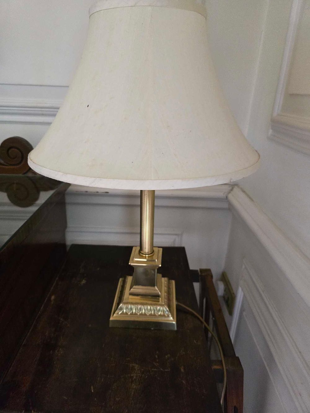 Lot 2032: A Neoclassical Style Brass Table Lamp, 1970s