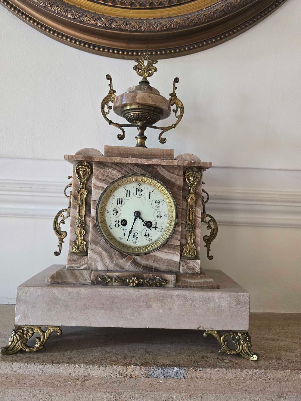 Lot 2039: Late 19th Century French Neoclassical Revival Gilt Bronze Mounted Onyx Mantel Clock