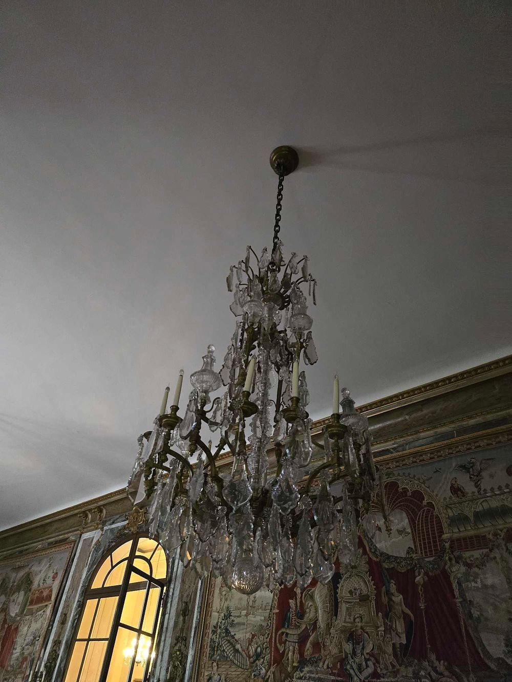 Lot 2063: A French Napoleon III Baccarat Crystal and Bronze Ten-Light Chandelier, Circa 1870