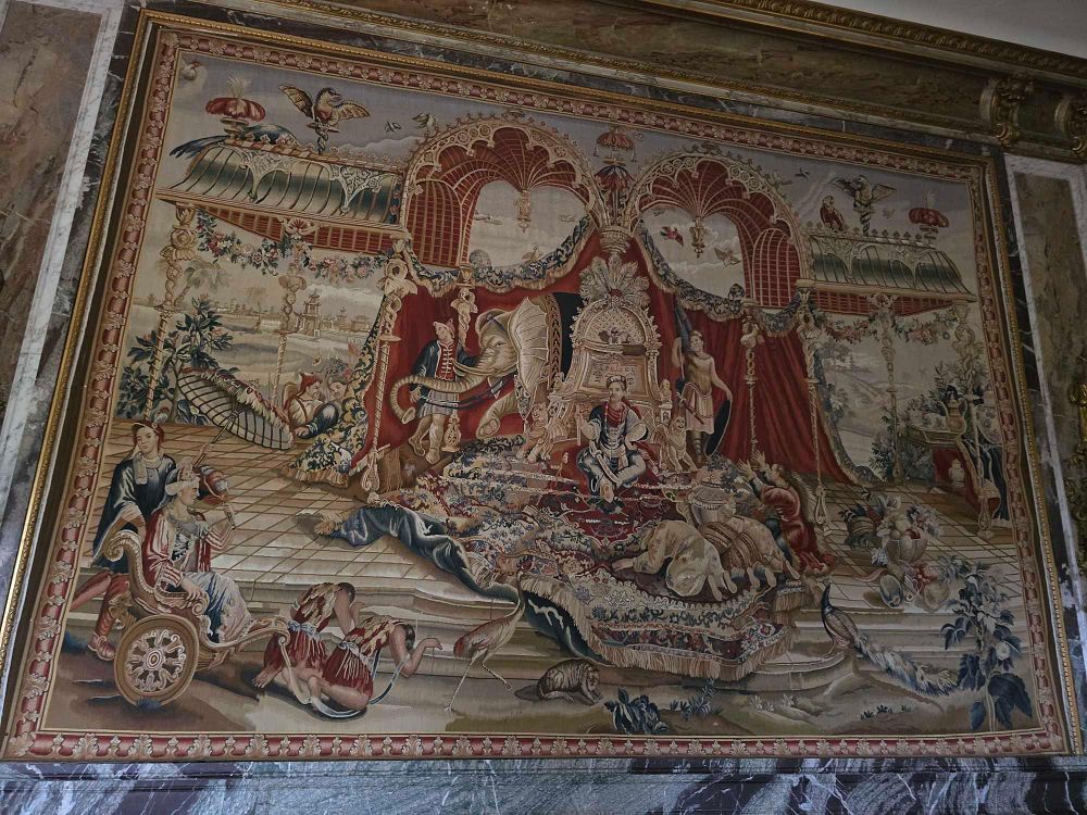 Lot 2065: A Louis XIV Beauvais Tapestry: 'Audience with the Emperor' from The Story of the Emperor of China series, after designs by Jean-Baptiste Monnoyer