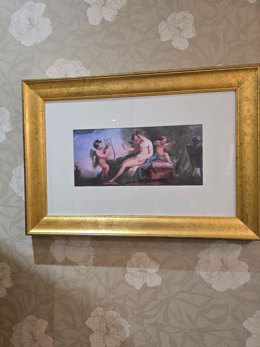 Lot 2067: A Framed Reproduction Print After François Boucher's 'The Education of Cupid'