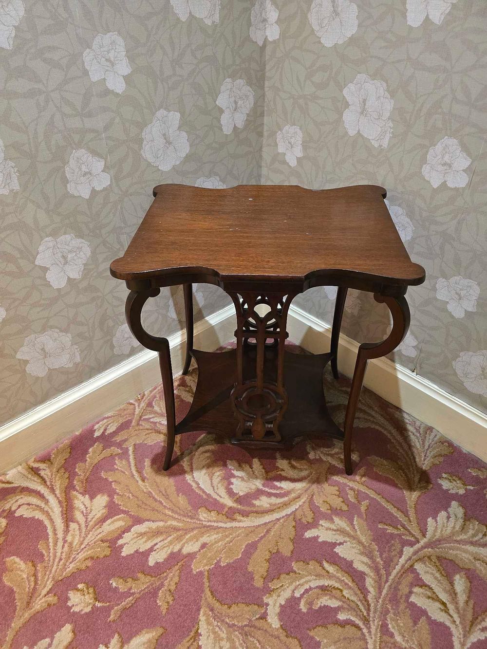 Lot 2070: An Aesthetic Movement Dark-Stained Hardwood Occasional Table