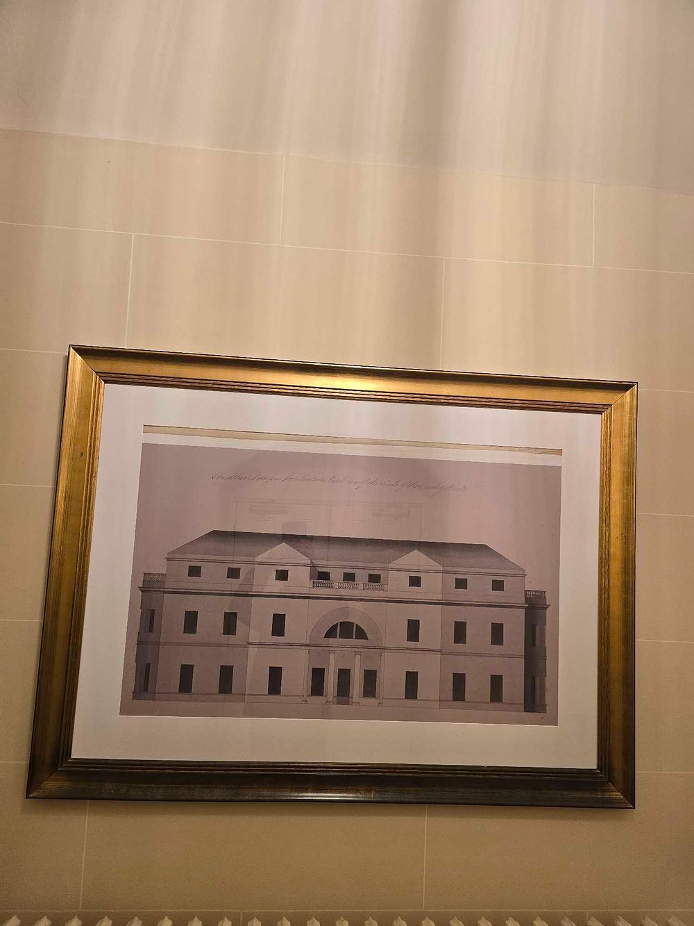 Lot 2077: An Architectural Engraving: Design for Luton Park, one of the Seats of the Earl of Bute, likely from Vitruvius Britannicus
