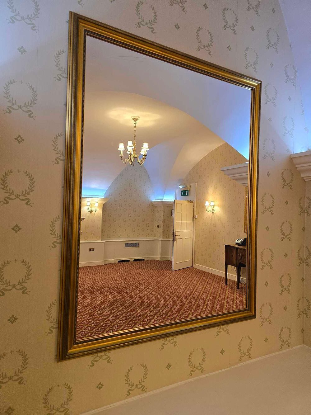 Lot 2164: A Large Rectangular Gilded Wall Mirror