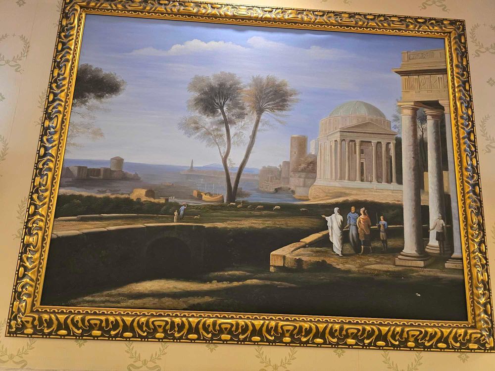 Lot 2170: After Claude Lorrain (French, 1600-1682), Landscape with Aeneas at Delos