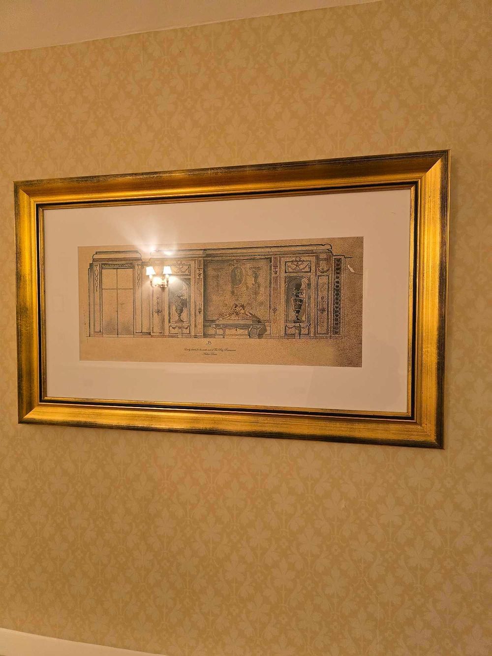 Lot 2176: An Early Architectural Sketch for The Key Restaurant, Holborn Place, Interior Elevation