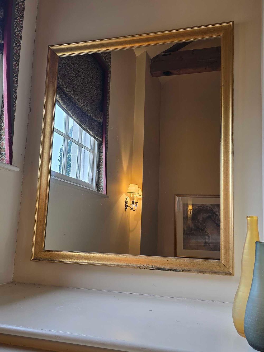 Lot 2205: A Giltwood Rectangular Wall Mirror