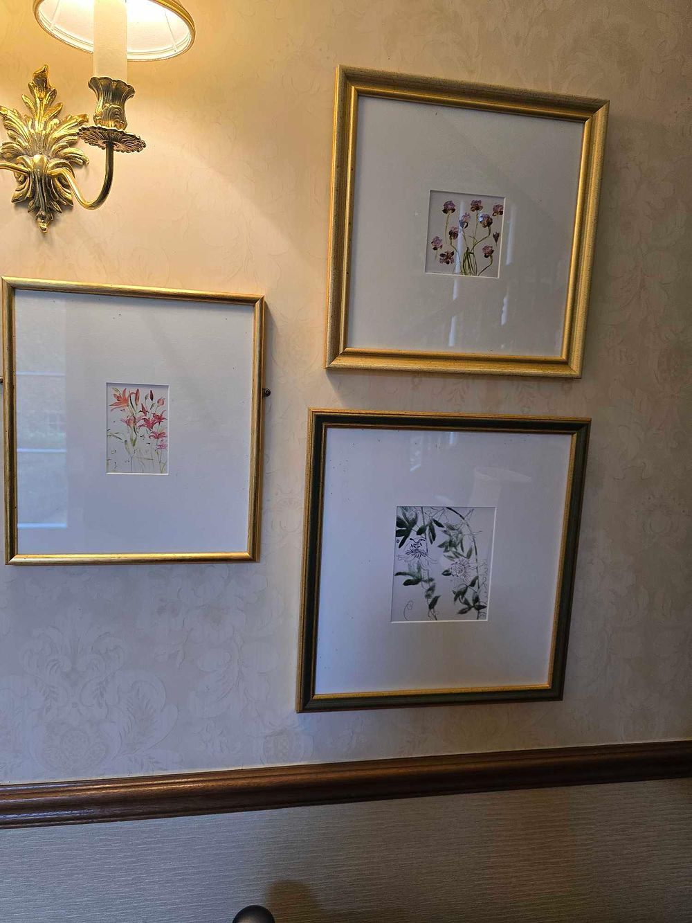 Lot 2226: Three Contemporary Framed Botanical Artworks