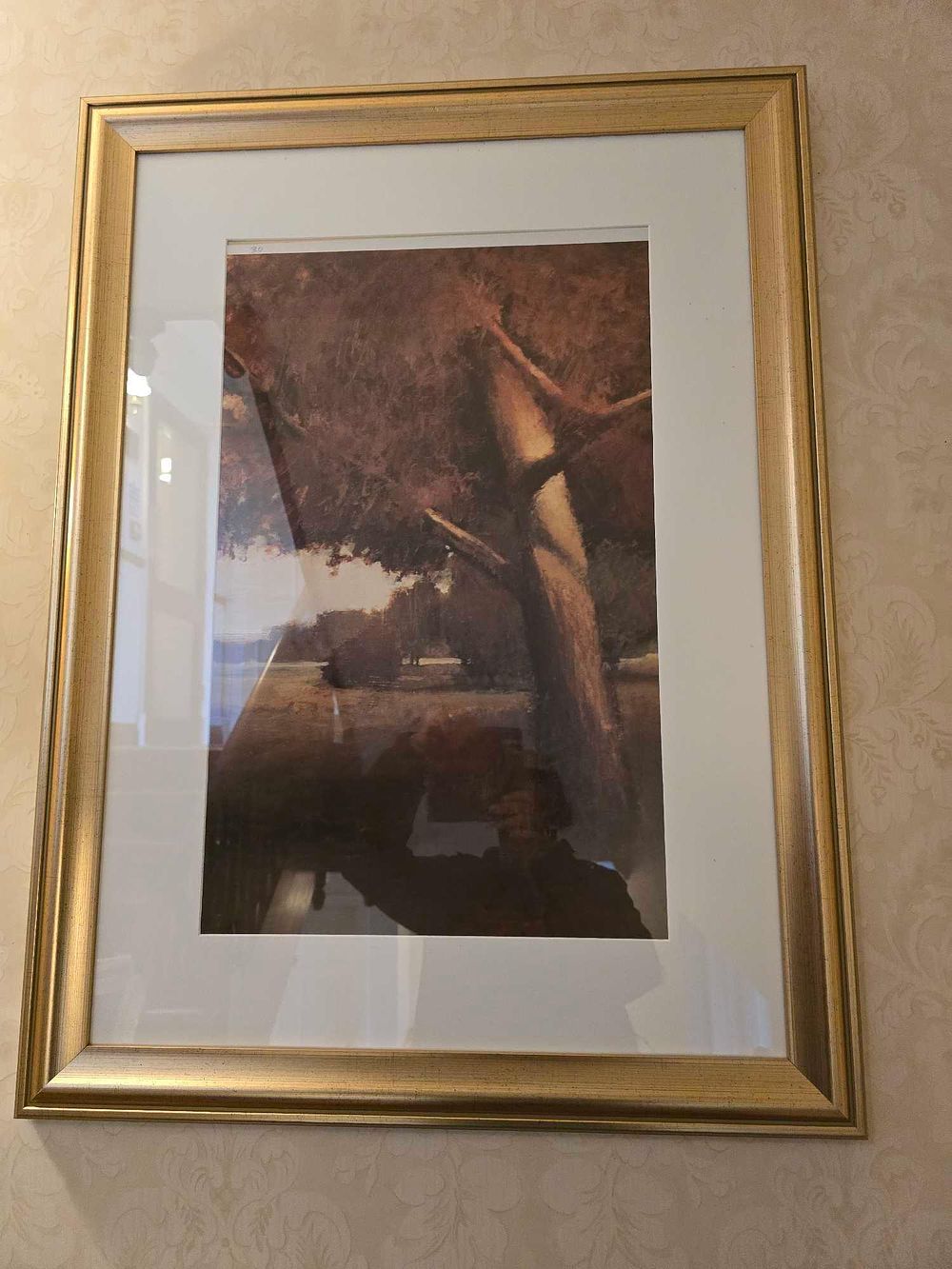 Lot 2259: A Framed Impressionistic Style Landscape Reproduction Print