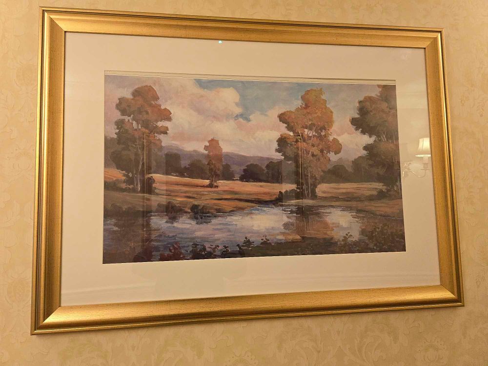 Lot 2268: Attributed to Clyde Leon Keller (American, 1872-1962), Autumnal Landscape with River