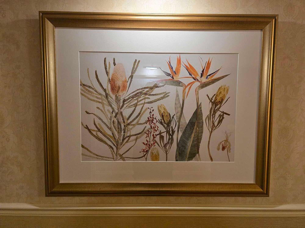 Lot 2269: Elizabeth Blackadder (b. 1931), 'Strelizia, Banksia and Orchids' Signed Poster Print, 1988