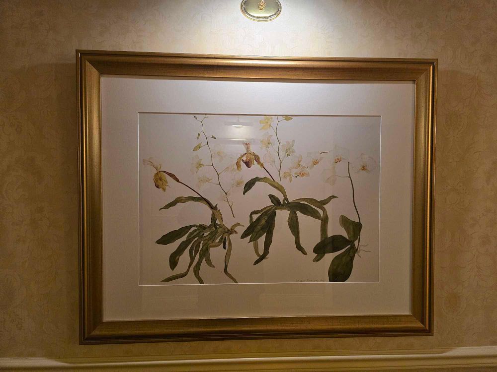 Lot 2273: Elizabeth Blackadder (Scottish, born 1931), Botanical Study of Orchids, 1997, a print