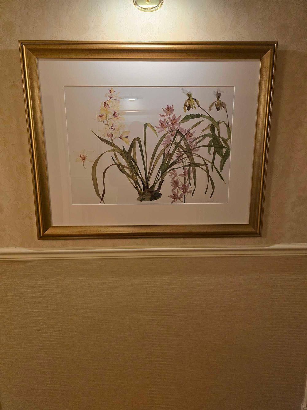 Lot 2276: Elizabeth Blackadder, 'Orchids, Paphiopedilum and Cymbidium' Print