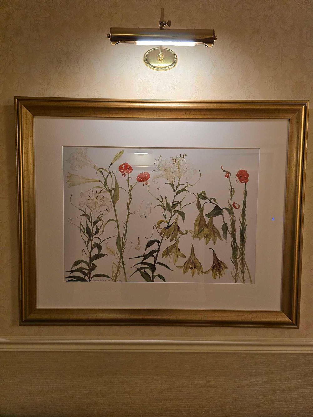 Lot 2277: Elizabeth Blackadder (Scottish, 1931-2021), 'Lilies, Auratum, Nepalense, and Chalcedonicum'