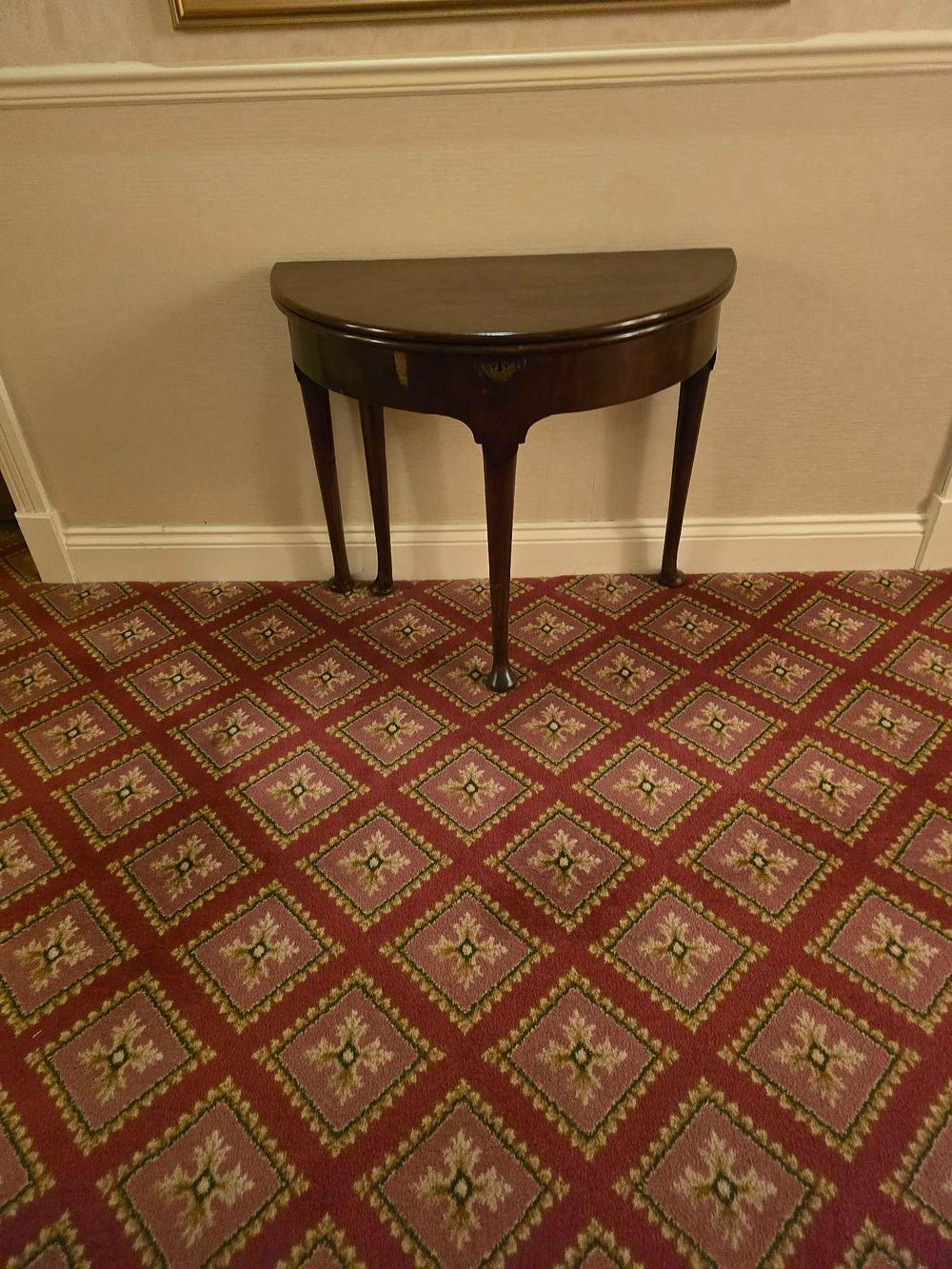 Lot 2283: An 18th Century Georgian Mahogany Demi-Lune Tea Table