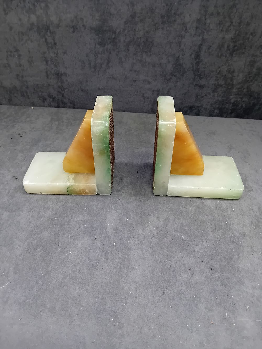 Lot 244: A Pair of Mid 20th Century Hand Carved Onyx Aztec Mayan Bookends