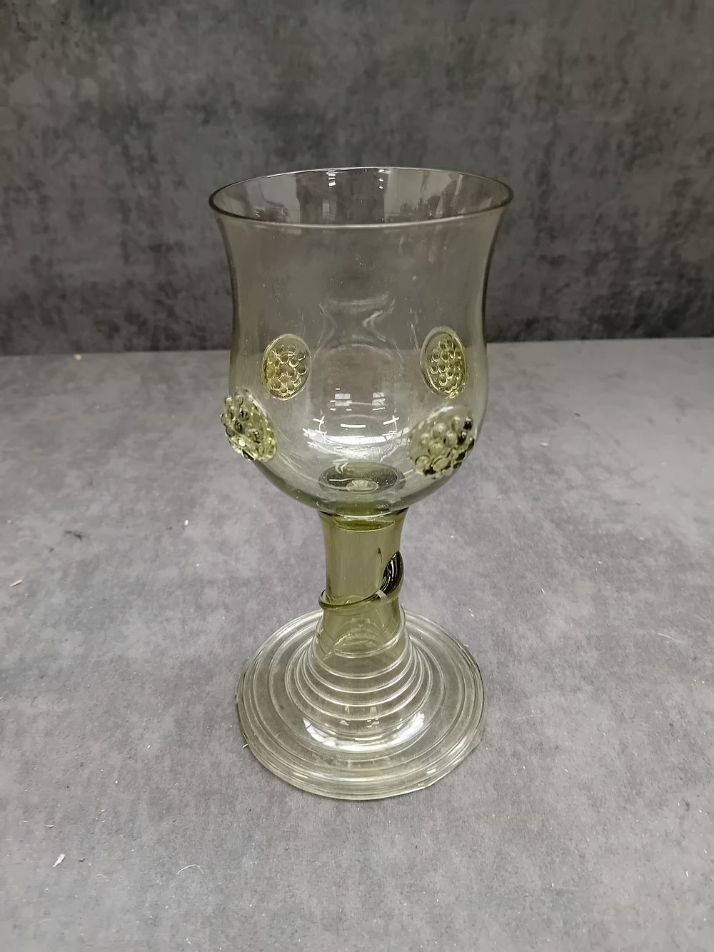 Lot 248: Possibly 17th Century Dutch Roemer Wine Glass