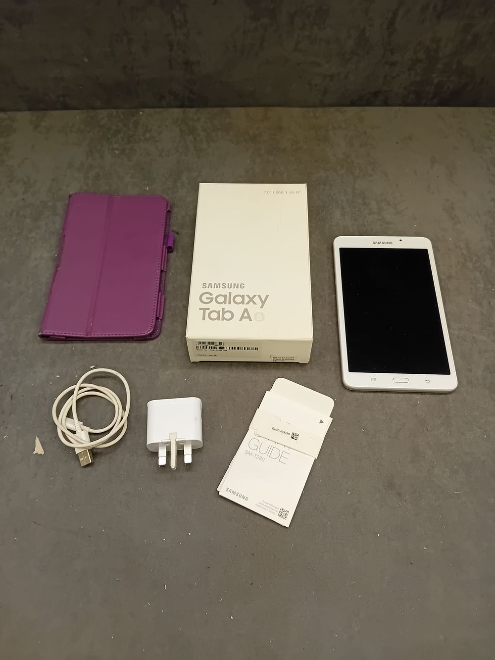Lot 411: Samsung Galaxy Tab A 7.0" 8GB Wi-Fi SM-T280 Tablet with Original Box and Accessories