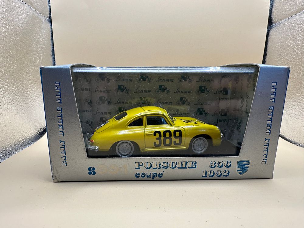 Lot 275: Brumm S004 Special Serie 1952 Porsche 356 Coupe Rally Delle Alpi Die-Cast Model, Rn389
