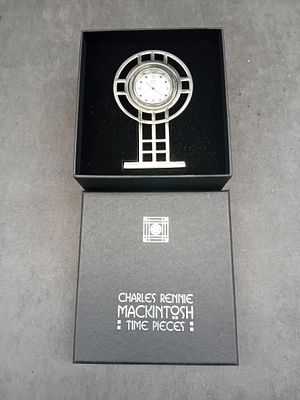 A Charles Rennie Mackintosh Time Pieces Desk Clock. A Charles Rennie Mackintosh Time Pieces desk 