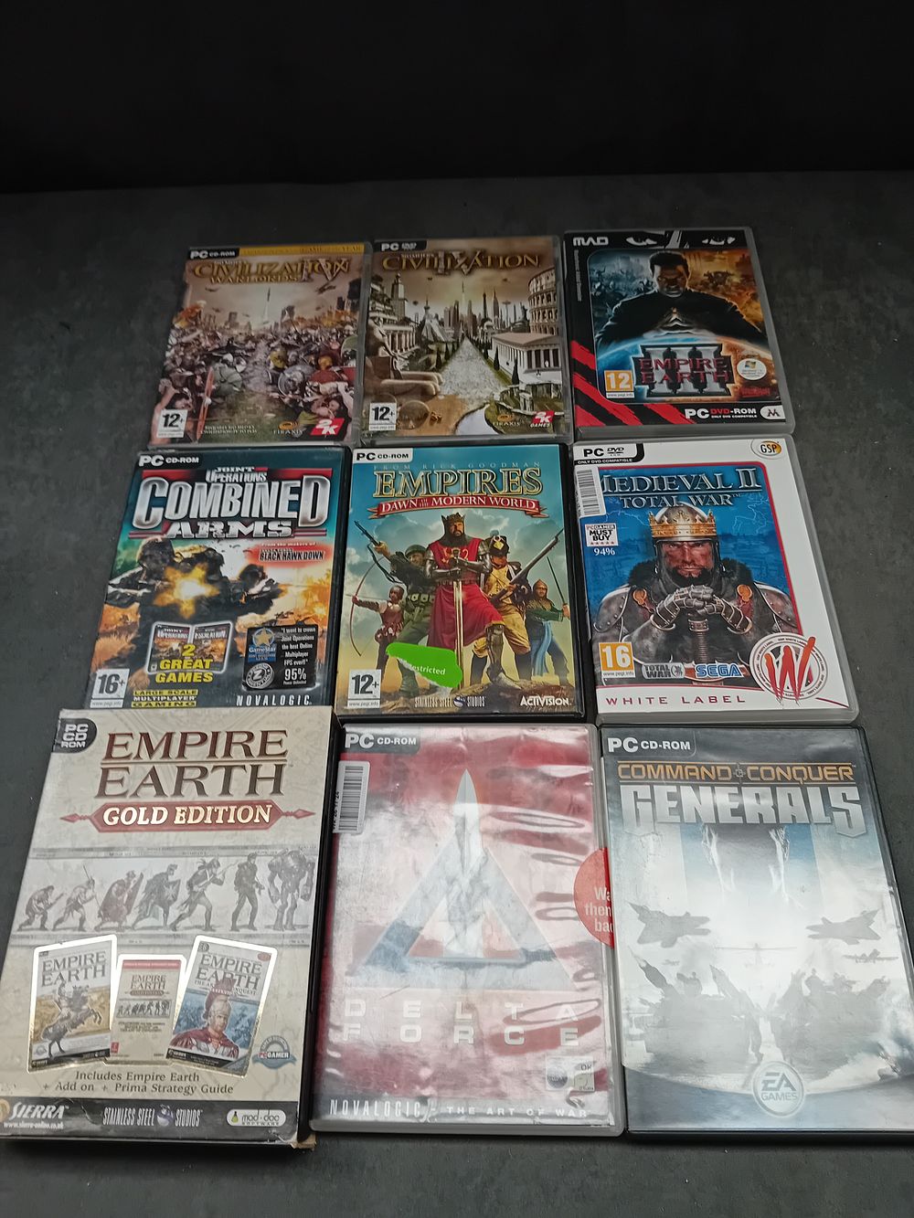 Lot 600: A Collection of 9 PC Video Games, Primarily Real-Time Strategy