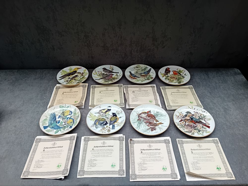 Lot 289: Lot of 8 The Bradford Exchange Europaische Singvogel...
