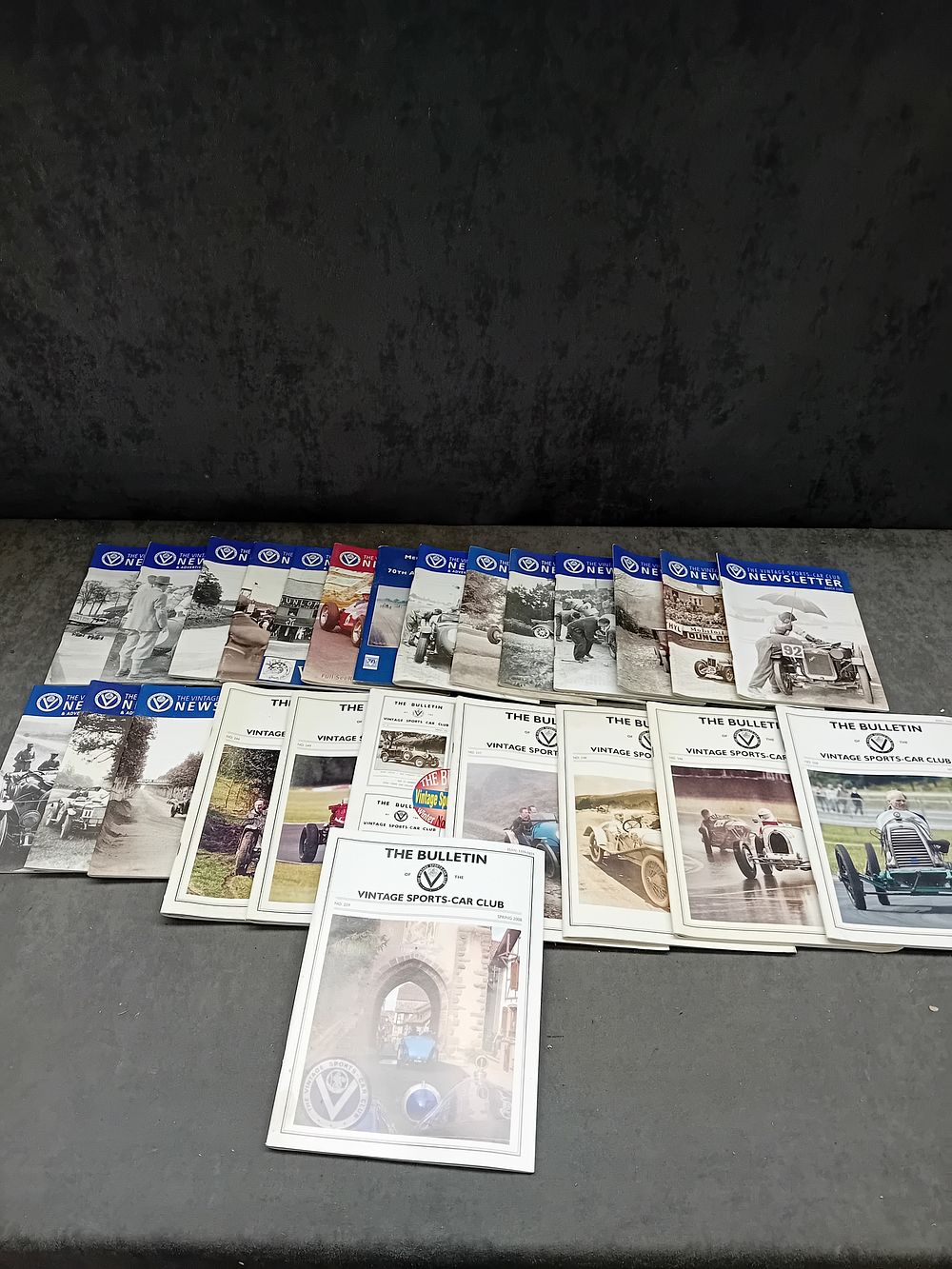 Lot 60: A Collection of 25 Vintage Sports-Car Club Racing Publications, including 'The Bulletin' and 'The Vintage News & Newsletter'
