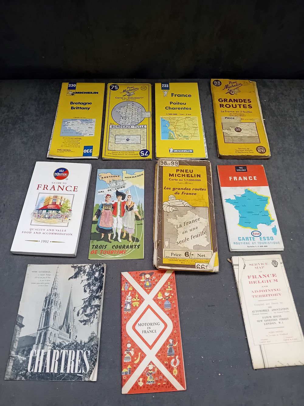 Lot 656: A Collection of Vintage and Later 20th-Century French Travel Ephemera, including Michelin Maps