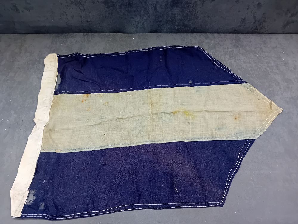 Lot 38: A Vintage Cotton Designating Signal Pennant, 78cm x 56cm