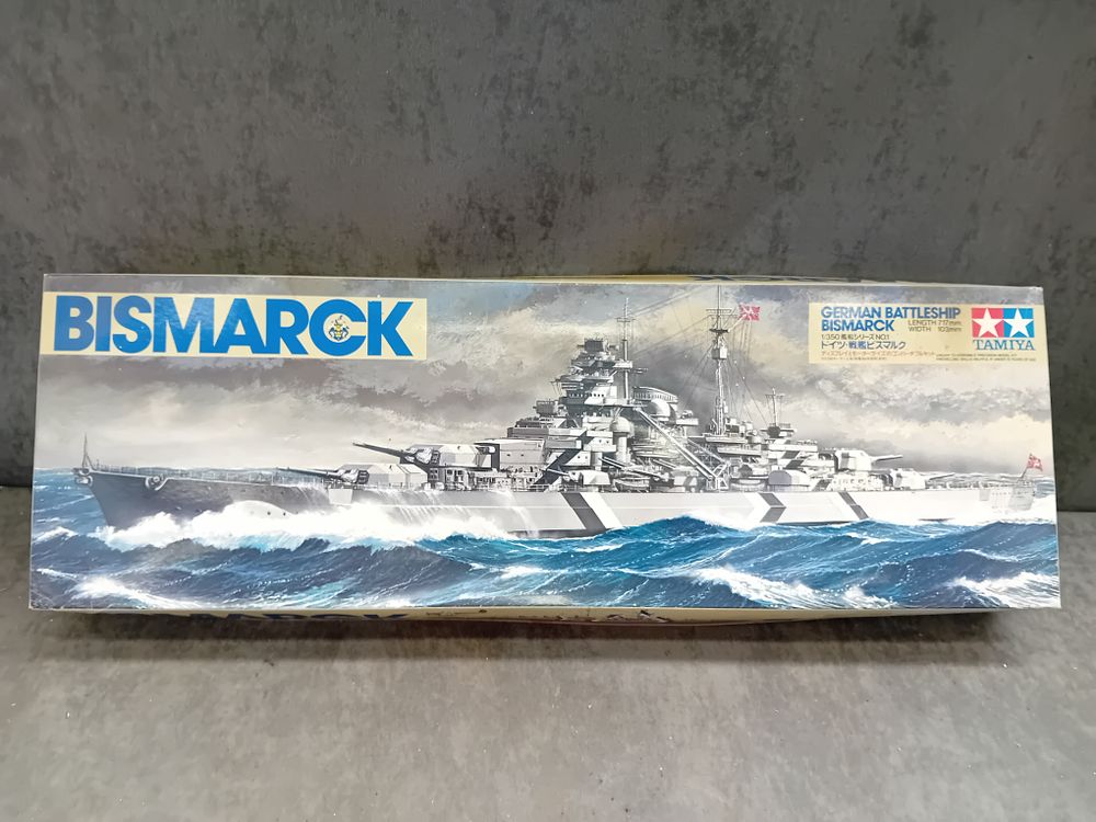 Lot 155: Tamiya German Battleship Bismarck 1/350 Scale Plastic Model Kit, No. 78013