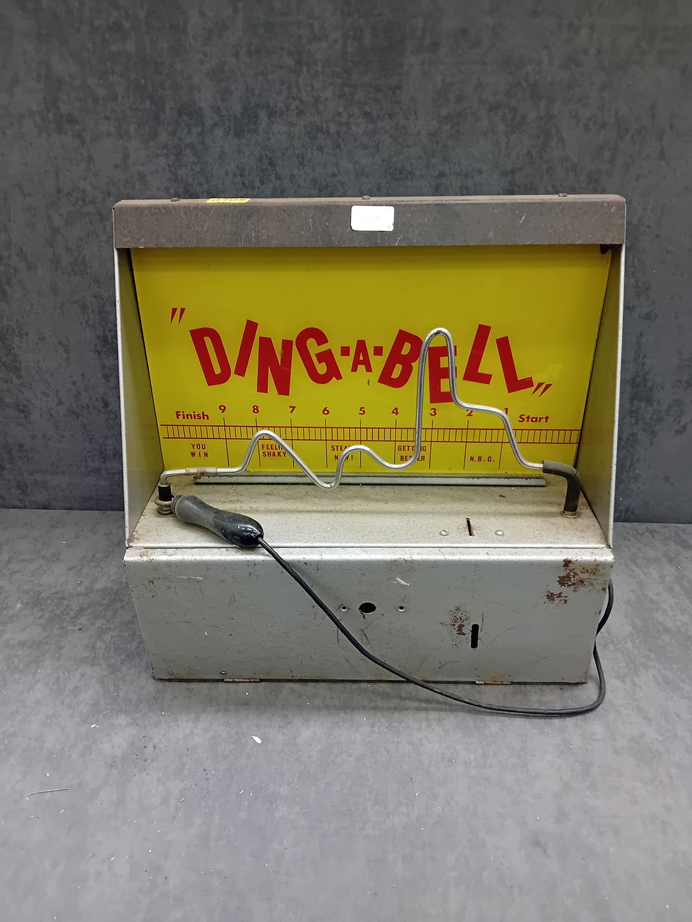 Lot 163: Vintage 'Ding-A-Bell' Buzz Wire Electrical Amusement Game, Mid-20th Century