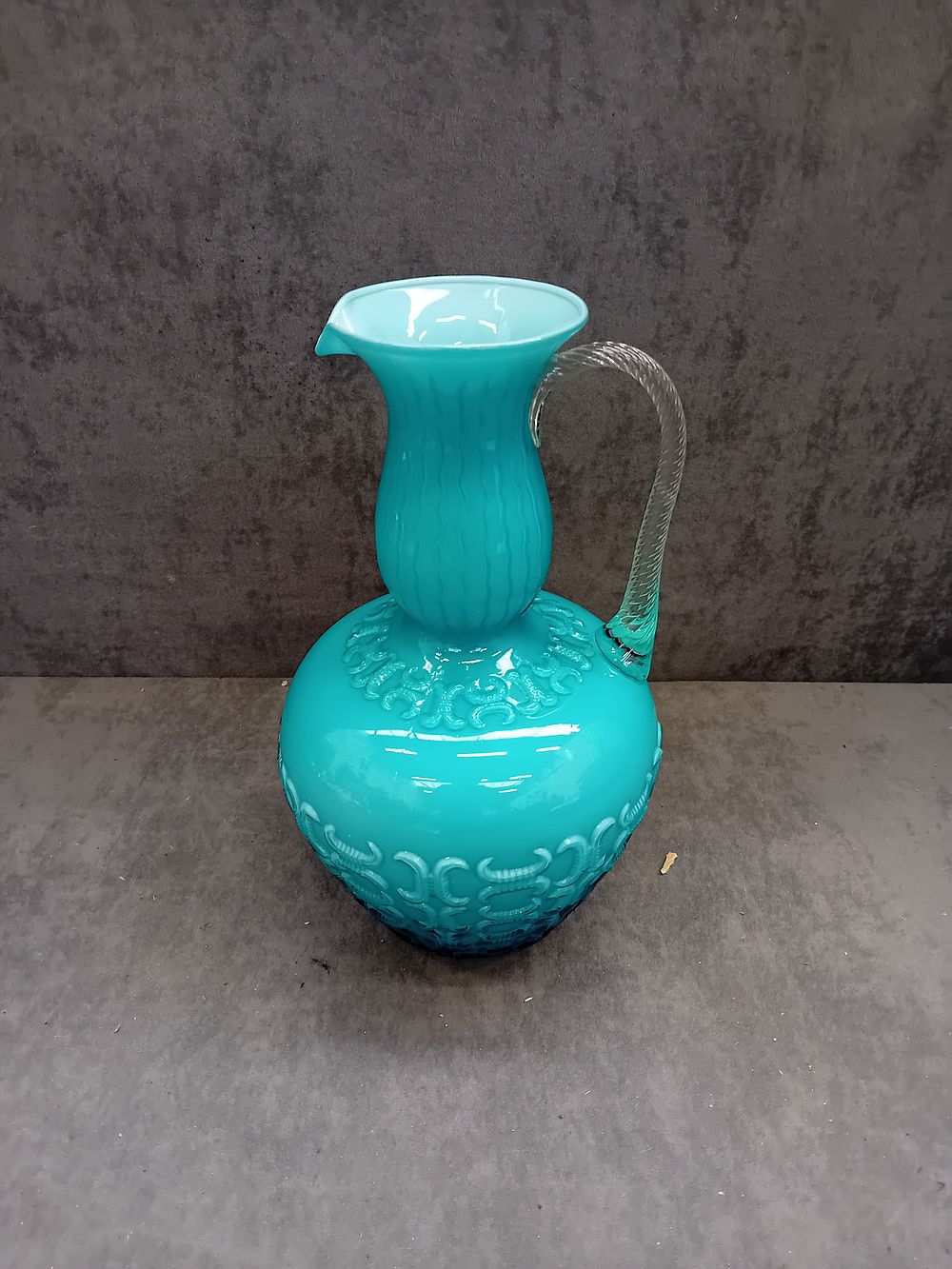 Lot 575: 20th Century Italian Blue Glass Jug