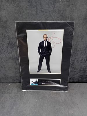 Jason Statham Mounted Reproduction Autograph Photo Print. A contemporary photographic print 