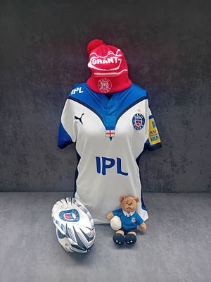 Mixed Lot of Bath Rugby items. Includes Player Worn Shirt (Barkley Number 12) Signed Rugby Ball 