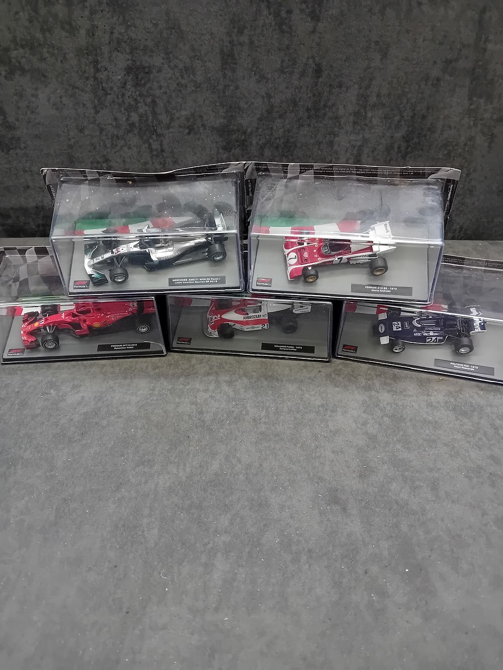 Lot 351: Five Panini - The Car Collection 1/43 Scale Formula One F1 Die-Cast Model Cars