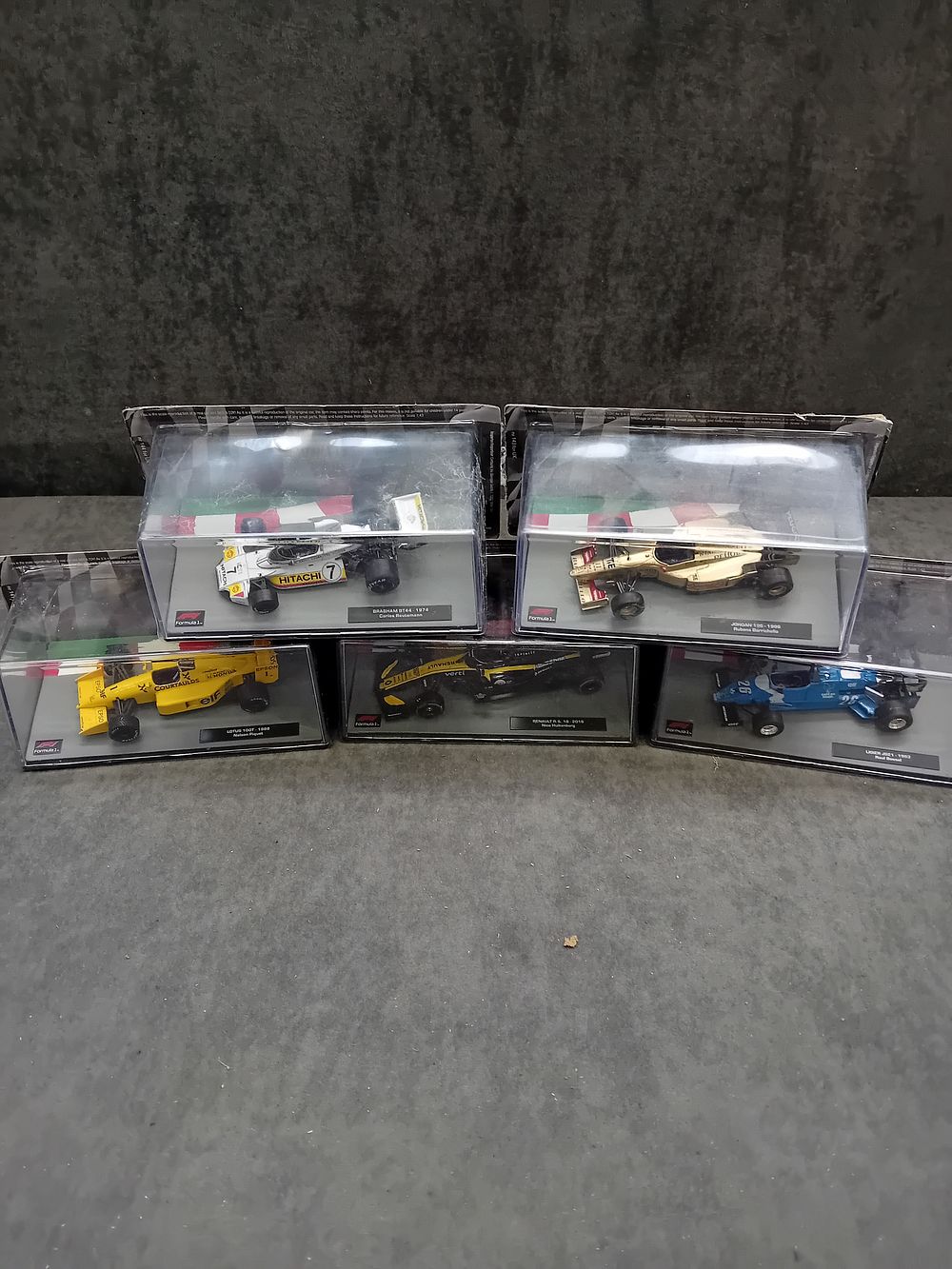 Lot 353: A Group of Five Panini Formula 1 The Car Collection 1:43 Scale Die-Cast Models, Issues 141 to 145