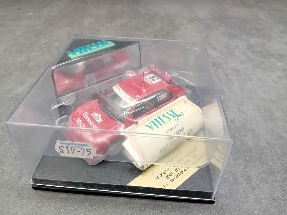 Lot 389: Vitesse Group 1/43 Scale Peugeot 306 Maxi "Magnum" Rally Car, 1998 Tour de Corse #28