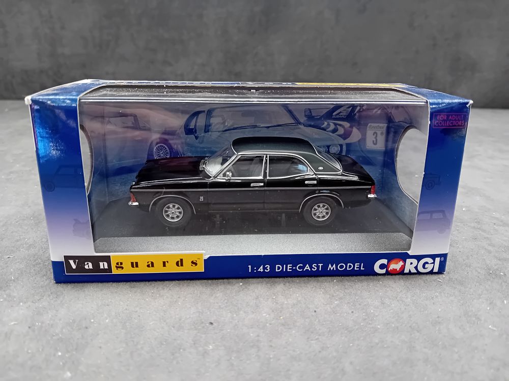 Lot 393: Corgi Vanguards VA10317 1:43 Ford Cortina Mk3 2000E Black Diecast Model