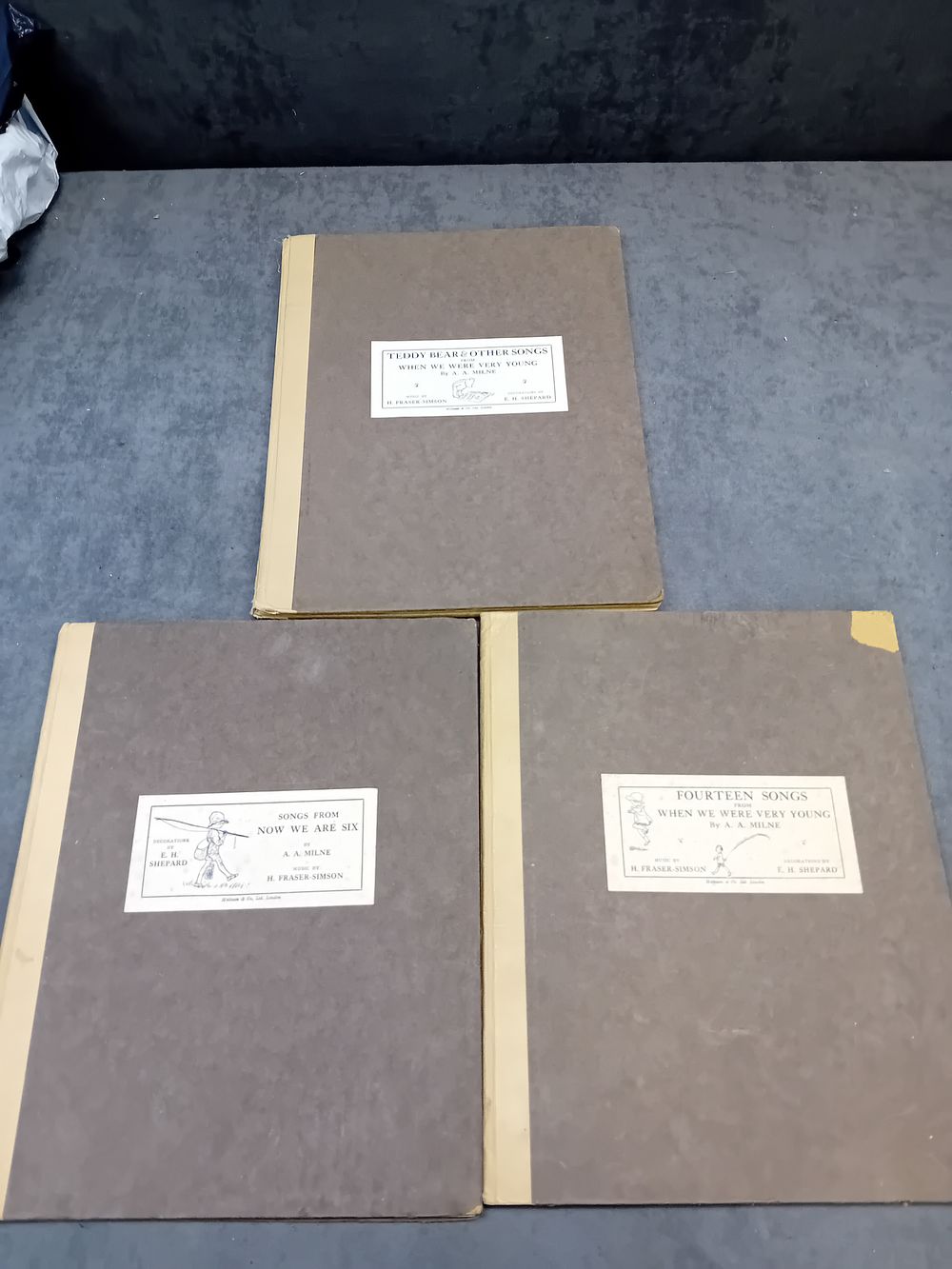 Lot 547: 3 x music notes by EH Sheppard. Songs...