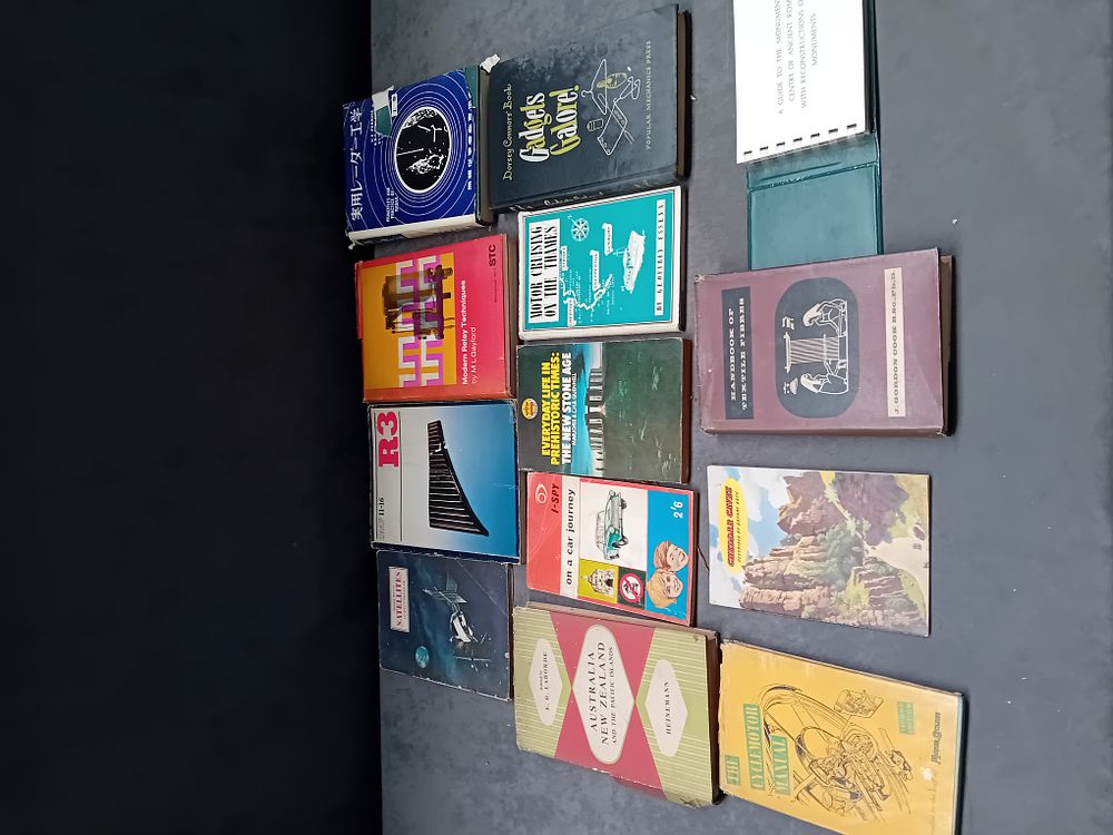 Lot 566: A Collection of 14 Vintage Technical, Historical, and Travel Manuals, Mid-20th Century