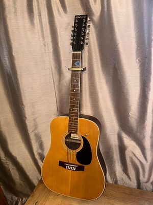 Lorenzo N 55/O Dreadnought 12-String Acoustic Guitar and Accessories (3 Items). A 