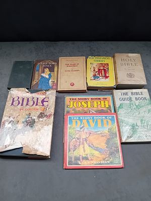 A Collection of 9 Vintage and Modern Religious and Children's Story Books. A collection of nine 