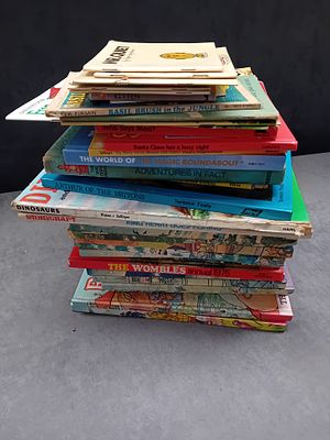 A Collection of 33 Vintage Children's Annuals and Books, including Rupert and Mr. Men Series. A 
