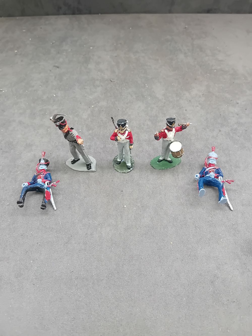 Lot 184: A Group of Five Hand-Painted Cast Metal Miniature Military Figures, 19th/Early 20th Century, Napoleonic Era Style