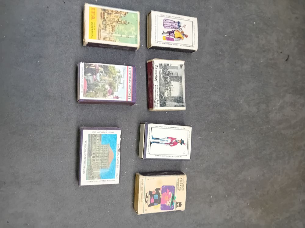 Lot 205: A Collection of Eight Vintage European Matchboxes, featuring Austrian and Bavarian Themes