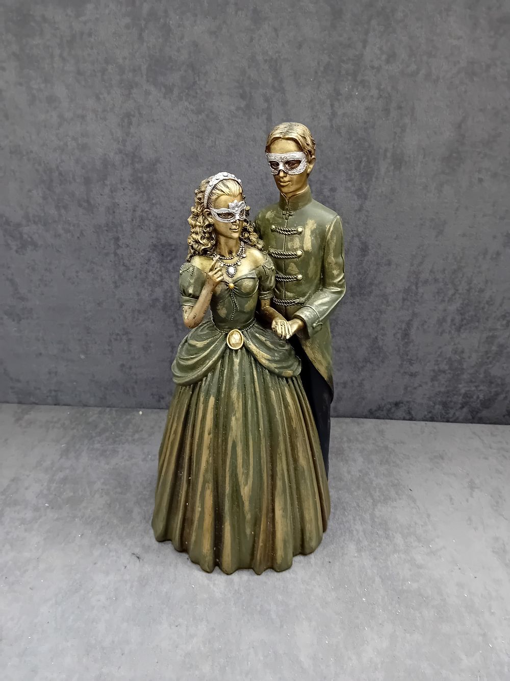 Lot 228: A Patinated Resin Figurine of a Masquerade Couple